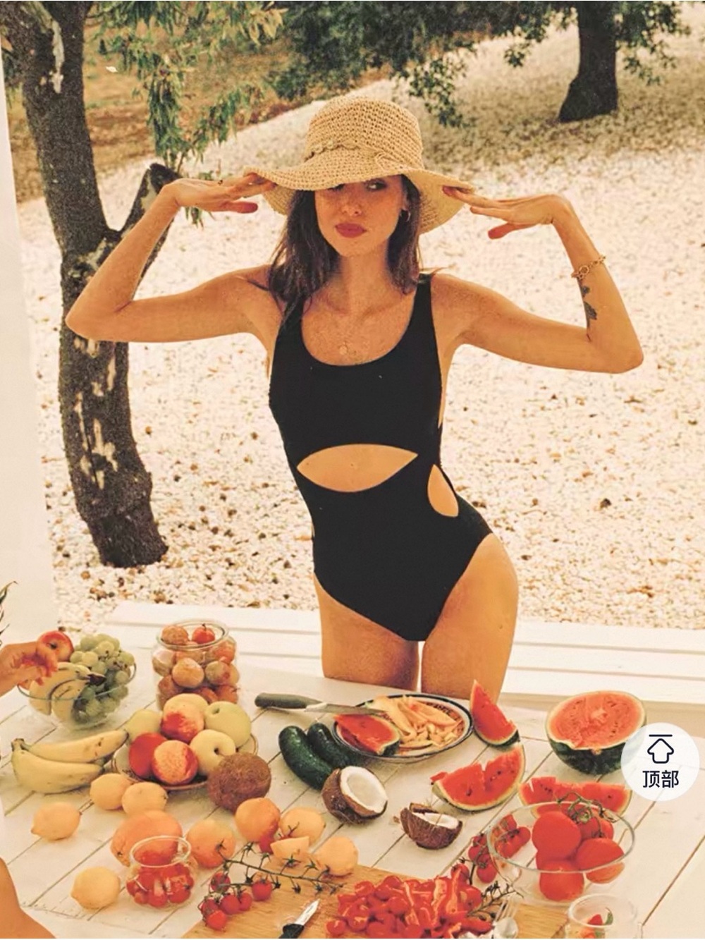 New Black Cutout One-Piece Swimsuit